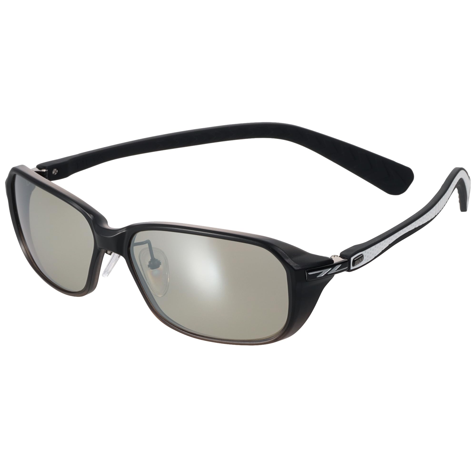 

Zeku Polarized Sunglasses TIDA Smoke TRUEVIEW MIRROR [Zeque] F-2188 Gradient/White SPORTS/SILVER