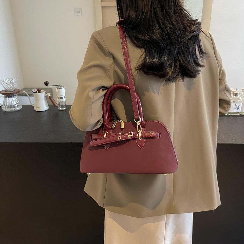 

Премиум ретро маленькая сумка женская сумка-мессенджер модная сумка через плечо портативная сумка-ракушка бордовый