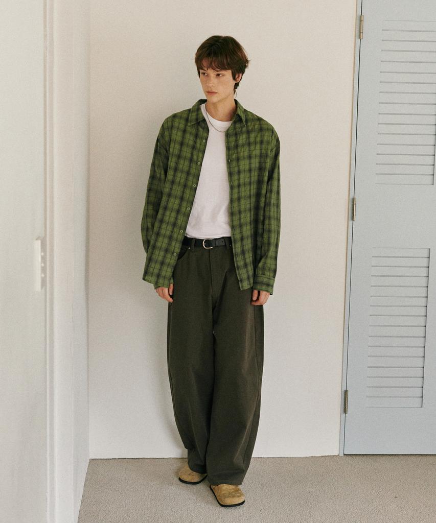 GLW Cotton Curved Pants Charcoal