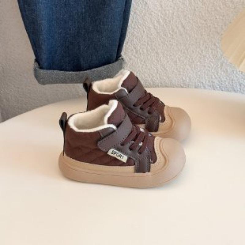

Autumn Winter New Children s Shoes Boys Soft Soled Comfortable Casual Shoes Girls High Top Fashionable Board Shoes 24