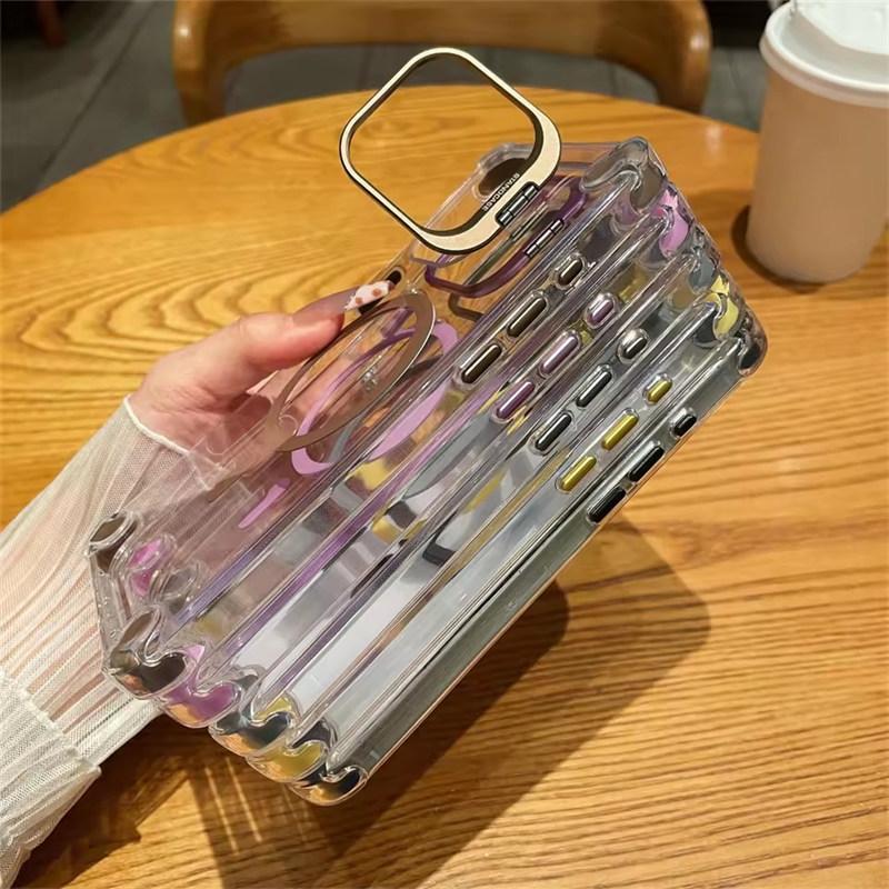 Huse de Telefon Magnetice de Lux Rezistente la Șocuri Pentru iPhone17 16 15 14 13 12 Pro Max Plus 11 Pentru Magsafe Cu Protecție Obiectiv din Sticlă Husă cu Suport