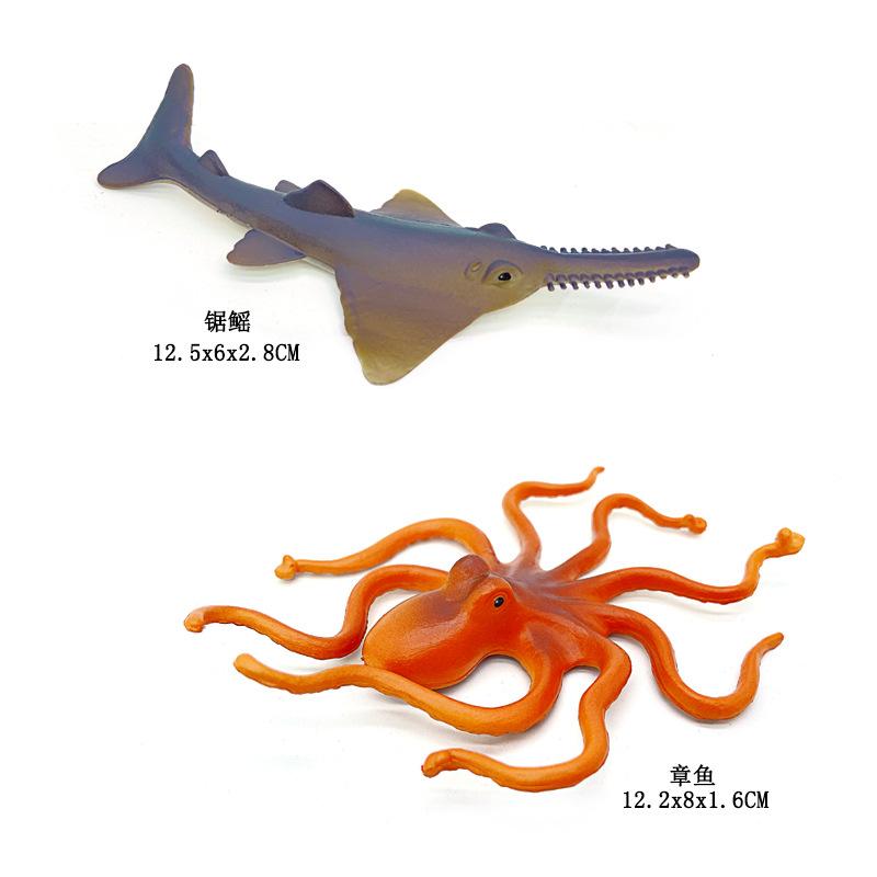 Solid Plastic Simulation Large Ocean Animal Model Seahorse Lobster Crab Science and Education Figure Toy