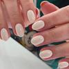 Short Oval Glossy Apricot False Nails - 32 Pieces, High-Quality, Removable with Whitening Effect