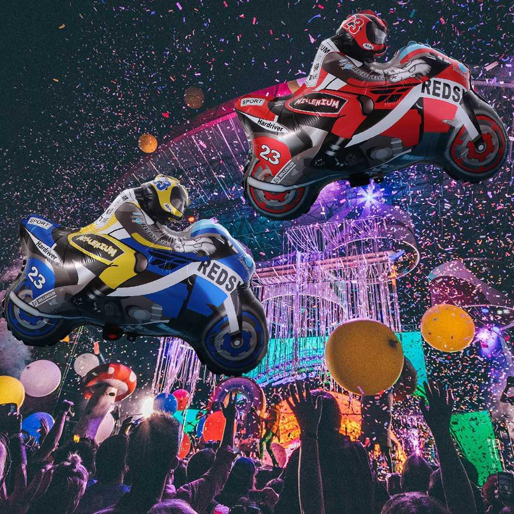 Thickened Racing Car Foil Balloons Red Blue Racing Theme Party Decorations  Holiday Decor