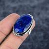 Blue Jade Gemstone Handmade 925 Sterling Silver Jewelry Ring Size 7.5 M-2797