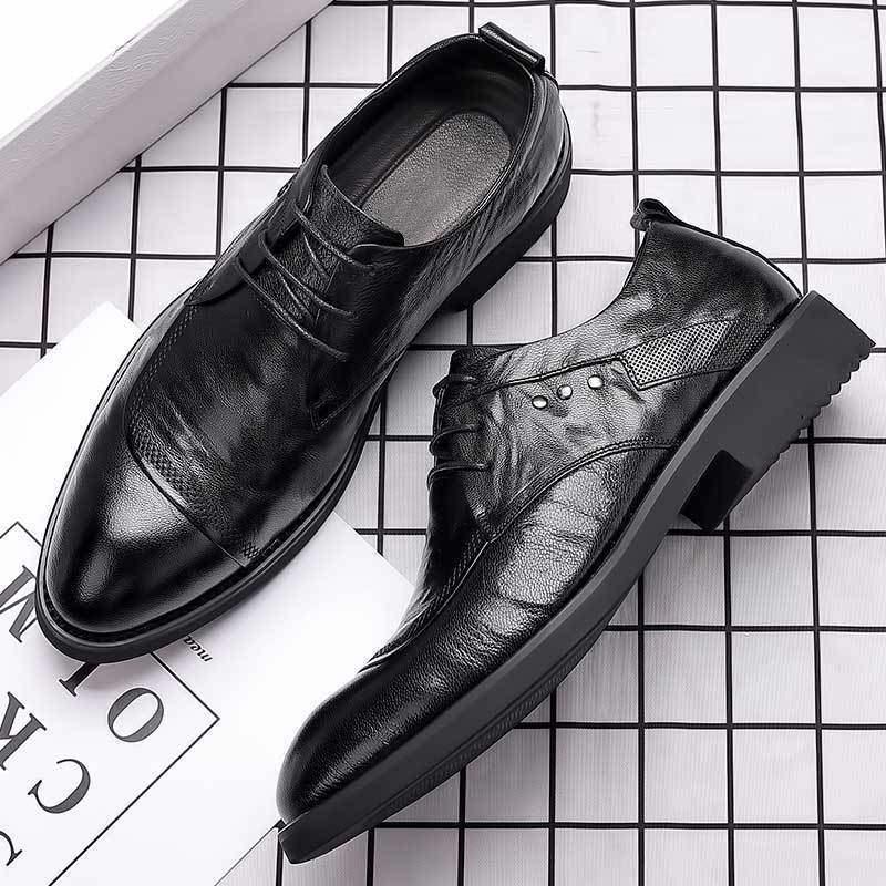 Herren Koreanischer & Britischer Stil Leder Hochzeit- und Businessschuhe