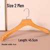 Thickened Non-Slip Imitation Beech Wood Grain Hanger with Pants Clip for Women's Clothing
