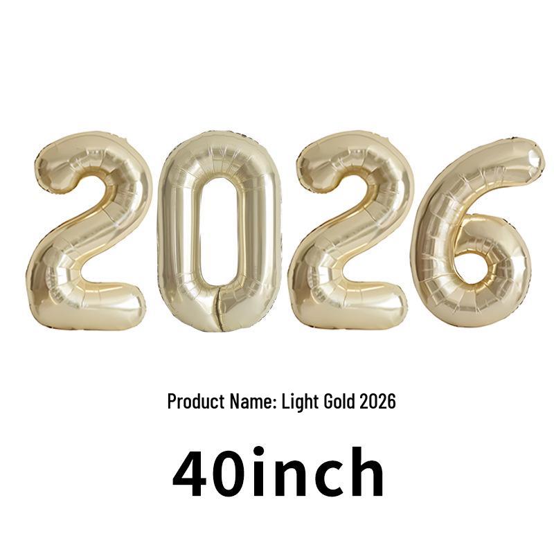 2026 Large Foil Number Balloons Set: 32'' & 40'' for New Year's Celebrations