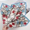 New 70*70Cm Silk Satin Hair Scarf Women Handkerchief Printed Female Square Head Bandana Small Neck Muffler Hijab Lady Girl