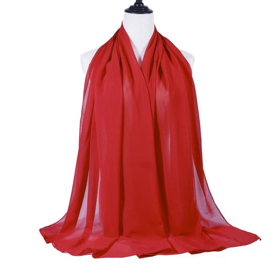 

Женский платок на голову, однотонный, блестящий, жатый, шифоновый платок, дышащая накидка, тюрбан, многофункциональный, стильный аксессуар красный
