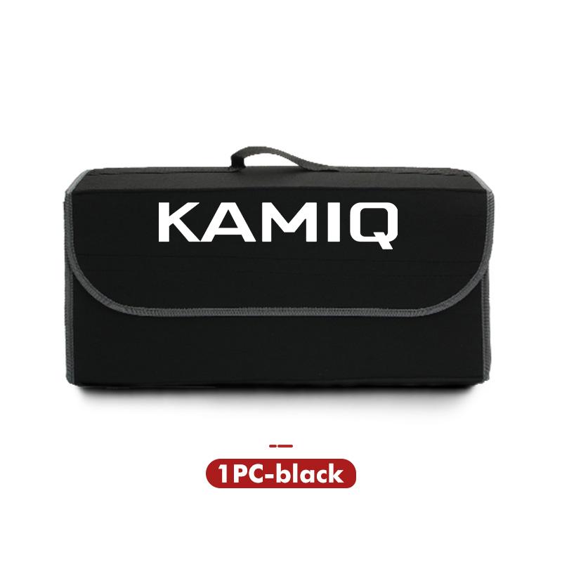For Skoda Car Logo Trunk Storage Box Large Capacity Tool Organiser Bag Accessories S Kodiaq Octavia 2 3 Yeti Karoq Rapid Fabia