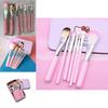 Hello Kitty Makeup Brush Set With Artificial Fiber Bristles Portable Pink Iron Box For Daily Beauty