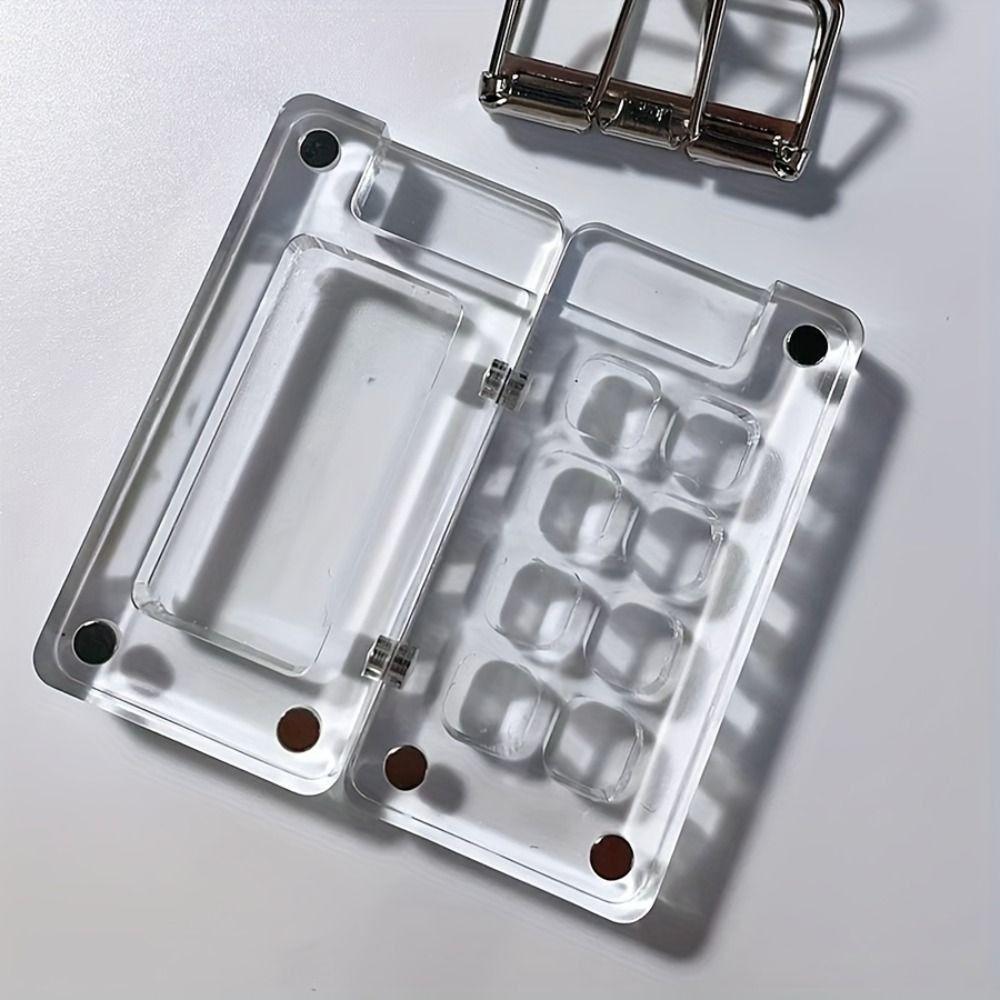 Quicksand Watercolor Paint Palette Magnetic Travel Painting Tray Paint Pigment Box Outdoor