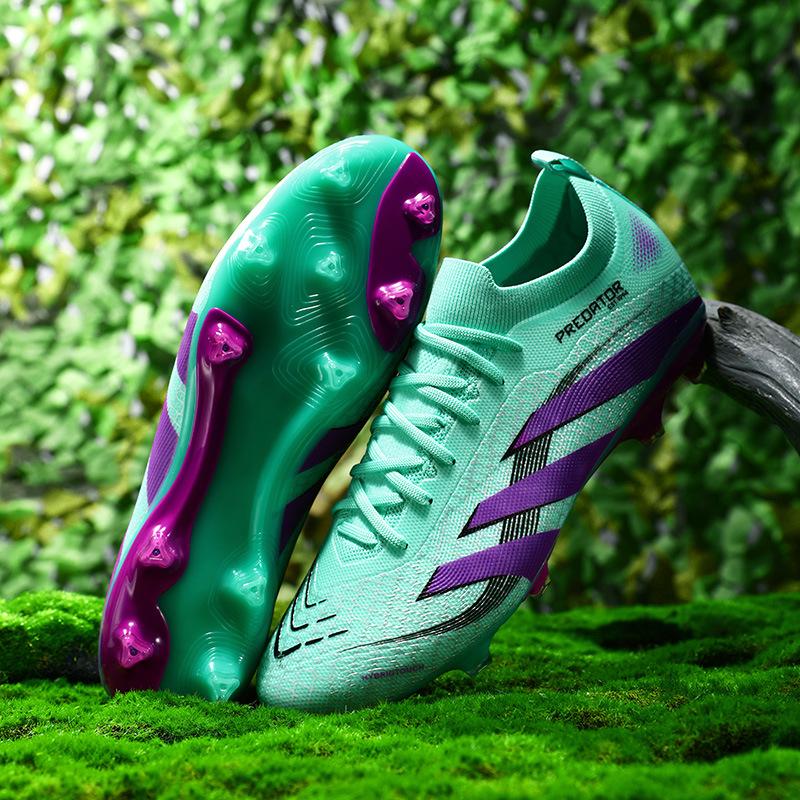 Large size high-top football shoes outdoor long nails broken nails football sports artificial grass TF anti-skid training shoes