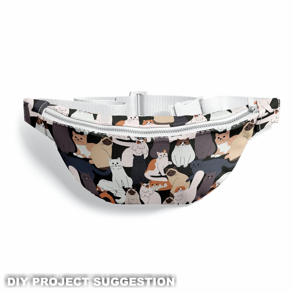 Outdoor Dekostoffe Oxford - Motiv Katzen Verschiedener Rassen