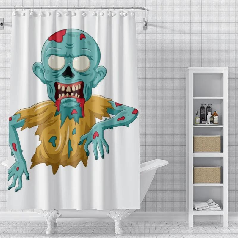 Home shower curtains for bathroom waterproof fabric Modern Nordic style Living Room curtain Halloween Autumn Pumpkin decoration