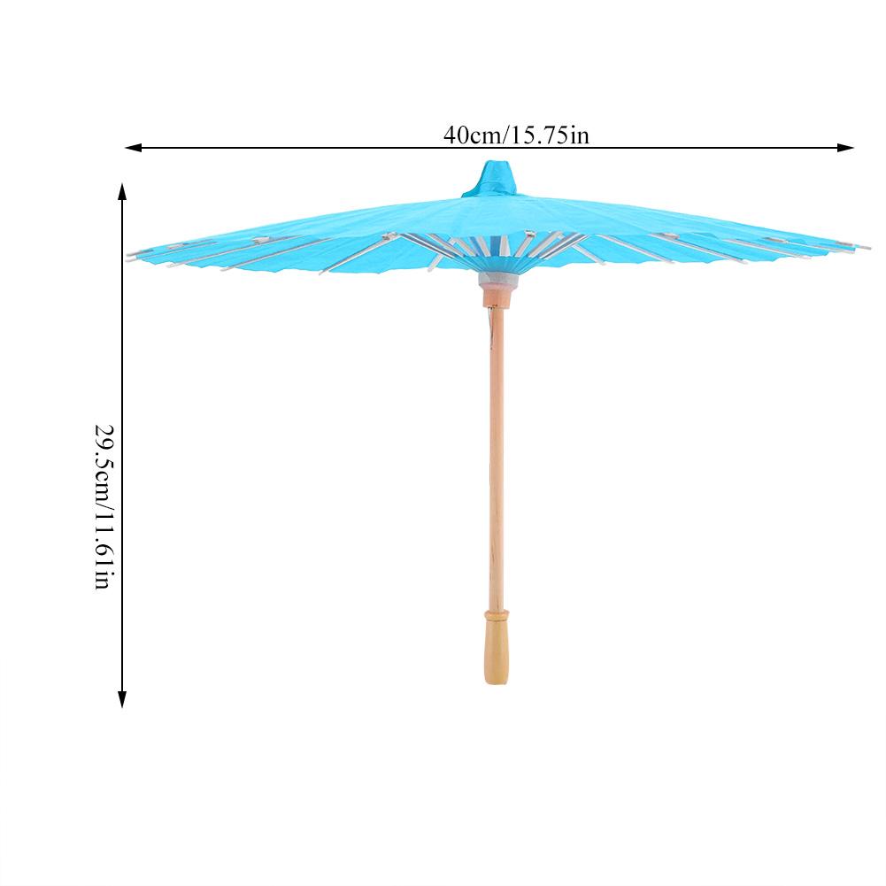 Kinder DIY Blankopapier Regenschirm Bastelschirm für Kinder Malen Zeichnen Dekor Geschenk (blau)
