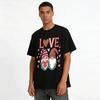 Valentine's Day Love Gnome Print Top Couple Casual T-Shirt Pure cotton T-shirt