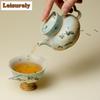 111ml Hand-painted Gardenia Flower Teapot Retro Tea Infuser Pot Household Tea Maker Kettle With Filter Chinese Tea For Tea Craft