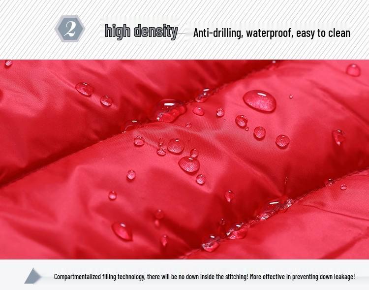 2024 Women's Lightweight Mid-Length White Duck Down Jacket, Korean Style, Slimming Design with Detachable Hood