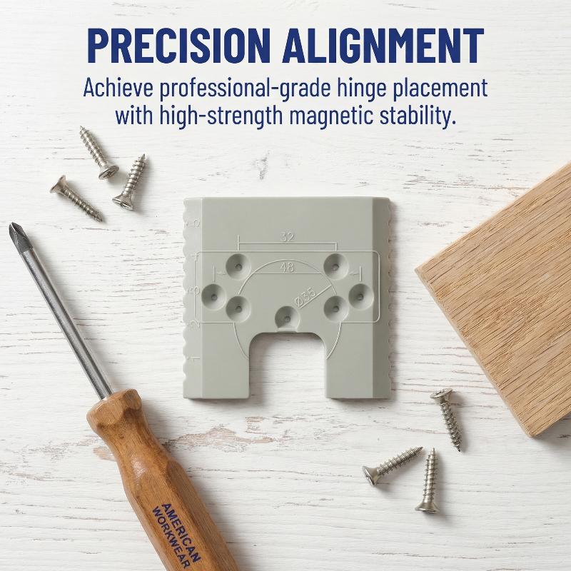 PP Magnetic Hinge Quick Installation Positioning Piece Cabinet Door Installation Point Fixed Plate Woodworking Panel Hinge Tool