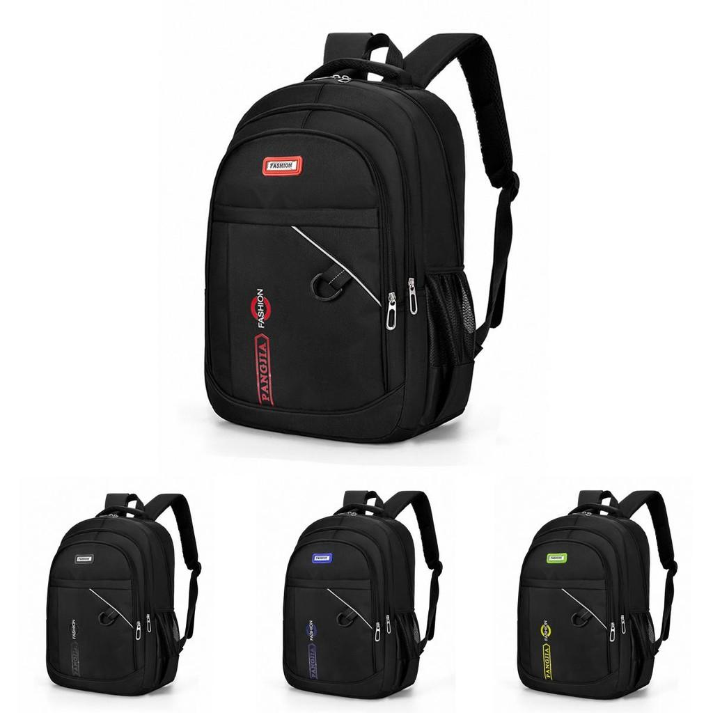 Oxford Backpack With Breathable Mesh And Letter Design For Office Outdoor And