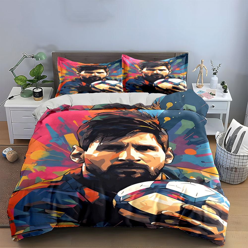 Colorful abstract football theme. Bedding sets Duvet cover sets Duvet covers Pillowcases(1 * Duvet Cover 2 * Pillowcases without duvet insert)