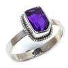 Natural African Amethyst Gemstone Handmade 925 Solid Silver Gift Ring S.9 Q1s71