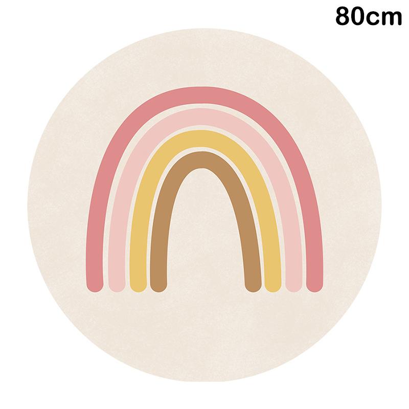 Rainbow Fluffy Carpet For Living Room With Tasselsl White Hairy Bedroom Rug Baby Folding Carpet Soft Nursery Play Mat For Kids