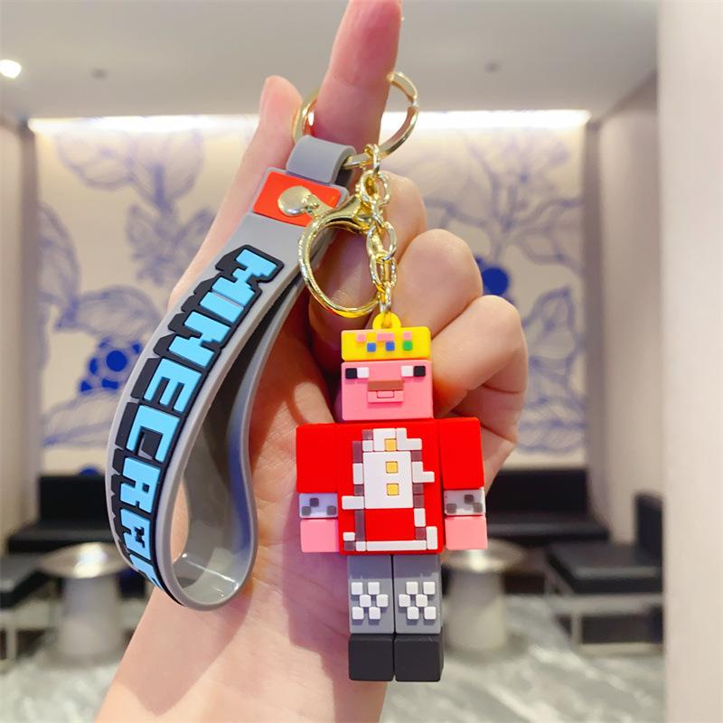 Game Minecraft Keychain, Creative Cartoon Pendant Game Merchandise Small Gift