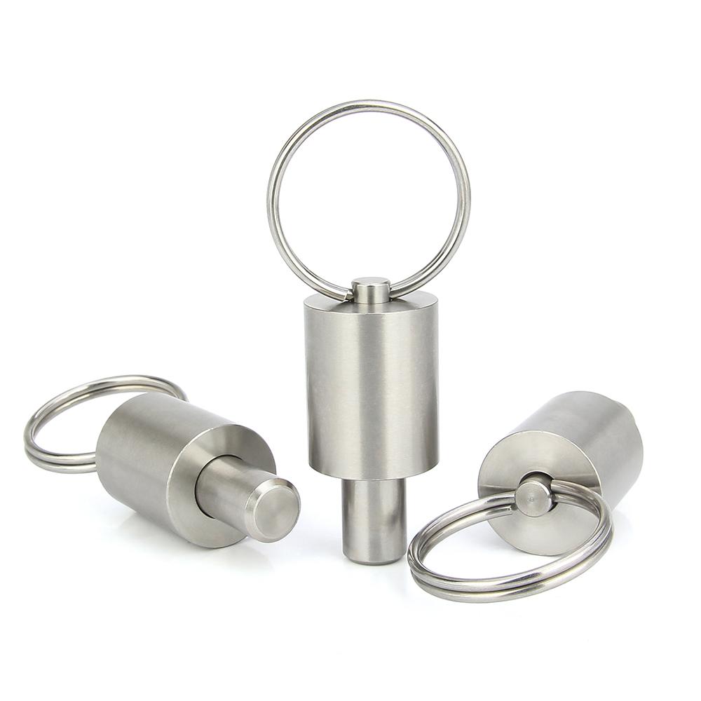 Factory Outlet Zinc-Plated Spring Pin Plunger Unthreaded Stainless/Carbon Steel Indexing Plungers With Pull Ring