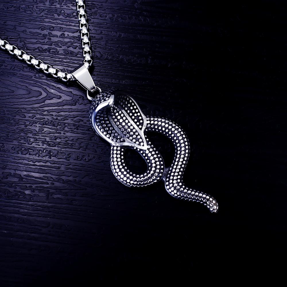Cobra Shape Men's Pendant Trendy Brand Necklace