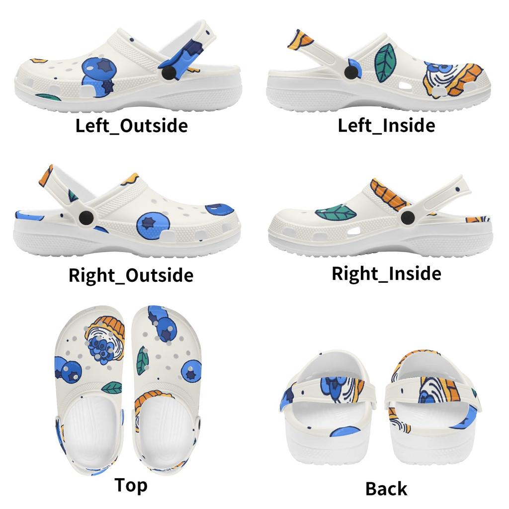 Allover Printed EVA Clogs for Women Men Soft Sole Lightweight Slip On Casual Footwear Soft Sole Summer Sandals Casual Daily Wear