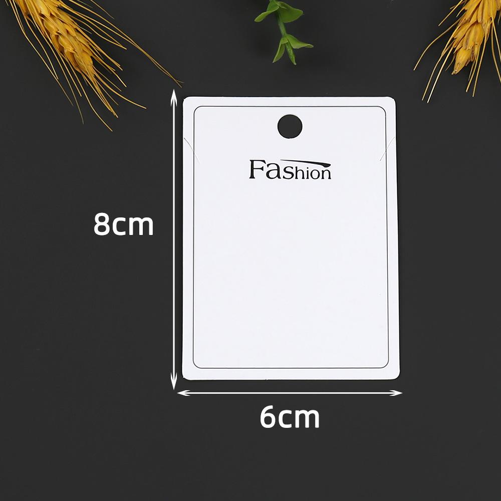 Rectangular Necklace Display Card - 6x8cm Simple Fashion Jewelry Packaging Hanging Card