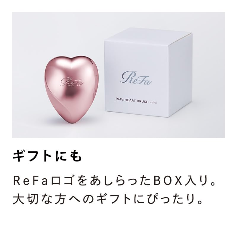ReFa HEART BRUSH Mini with Shopping Rose Gold Bag,