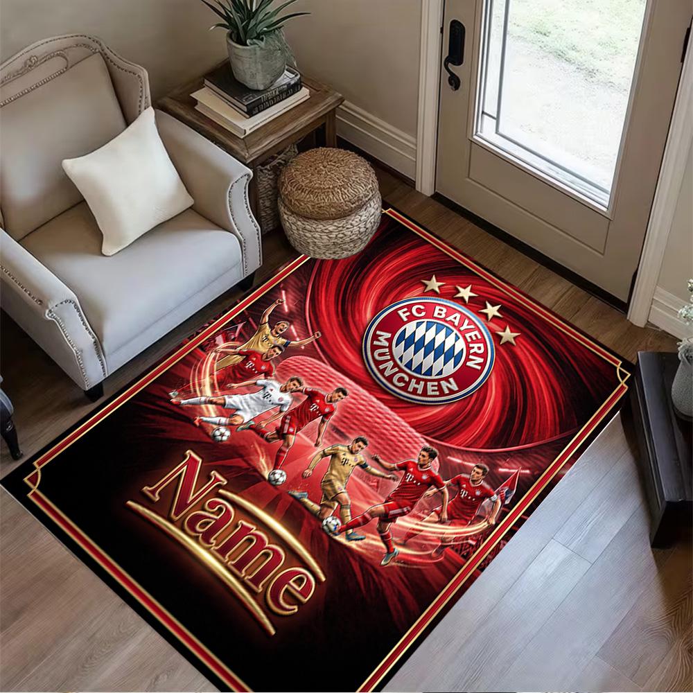 Bayern Munich Fan Gear Floor Rug Office Rug Perfect for Dining Room Hallway Foyer Study room Anti-slip Rug Decorate Offices Perfect Gift for Women/Men