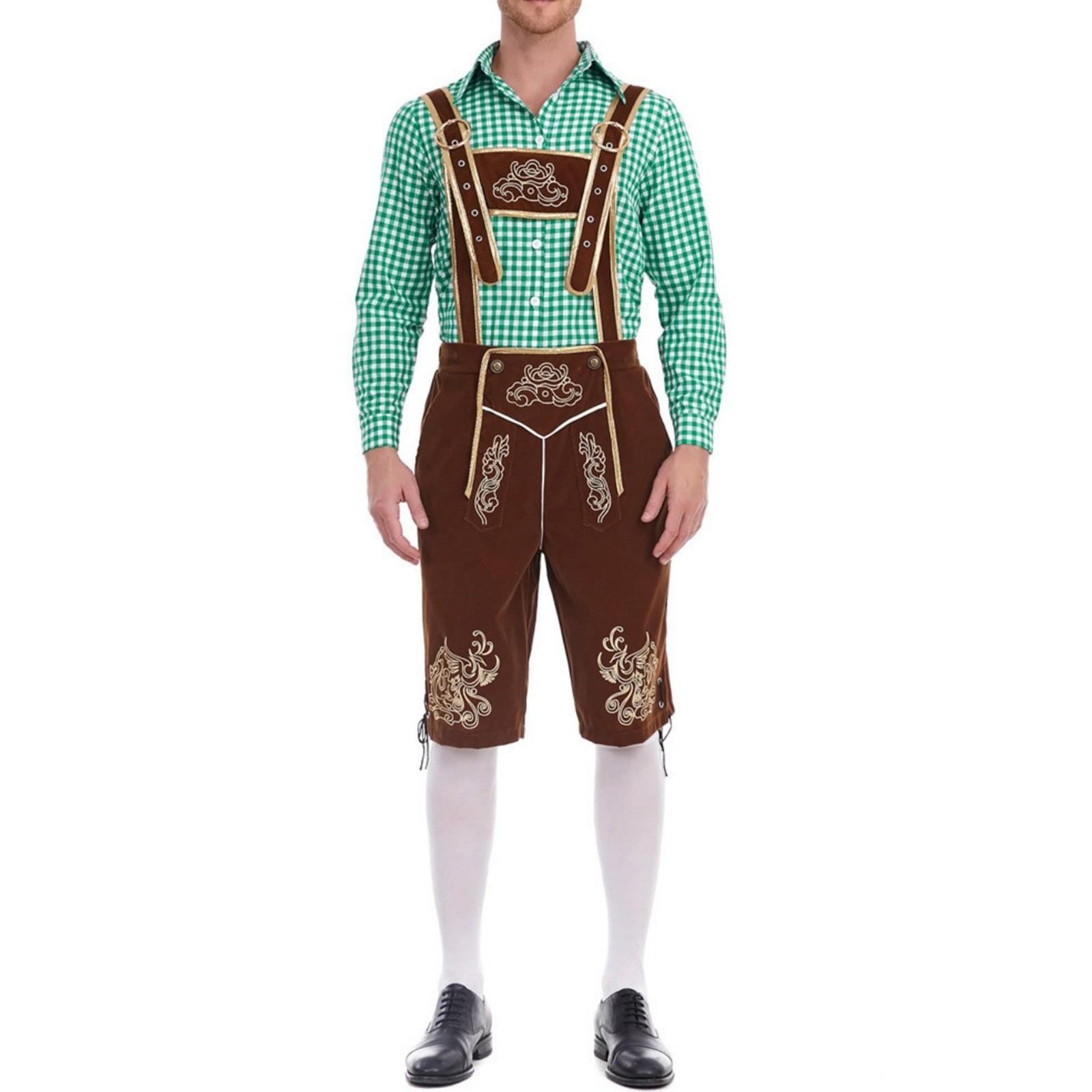 Vīriešu tradicionālais bavāriešu apģērbs Lederhosen komplekts