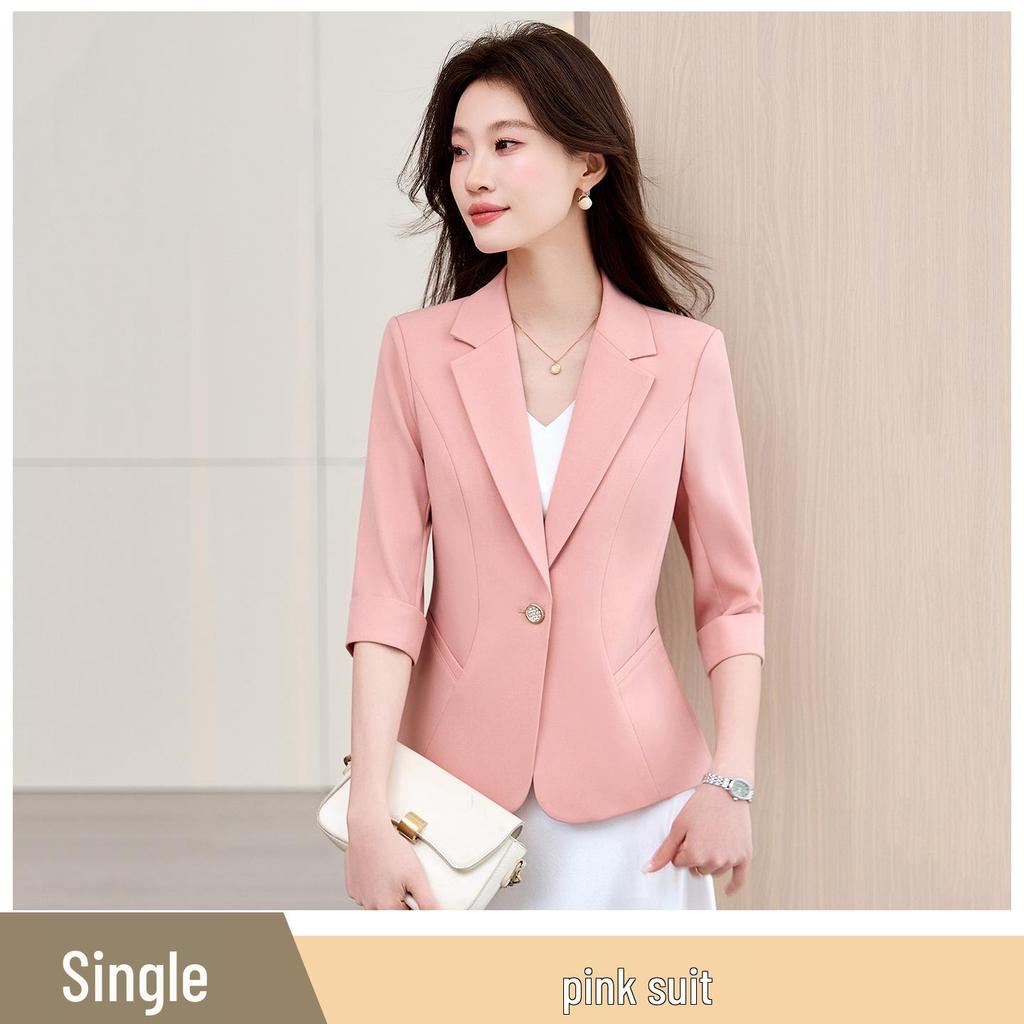 Women's 2026 Spring Fashion Suit: Versatile Casual Jacket & Dress Set for Work