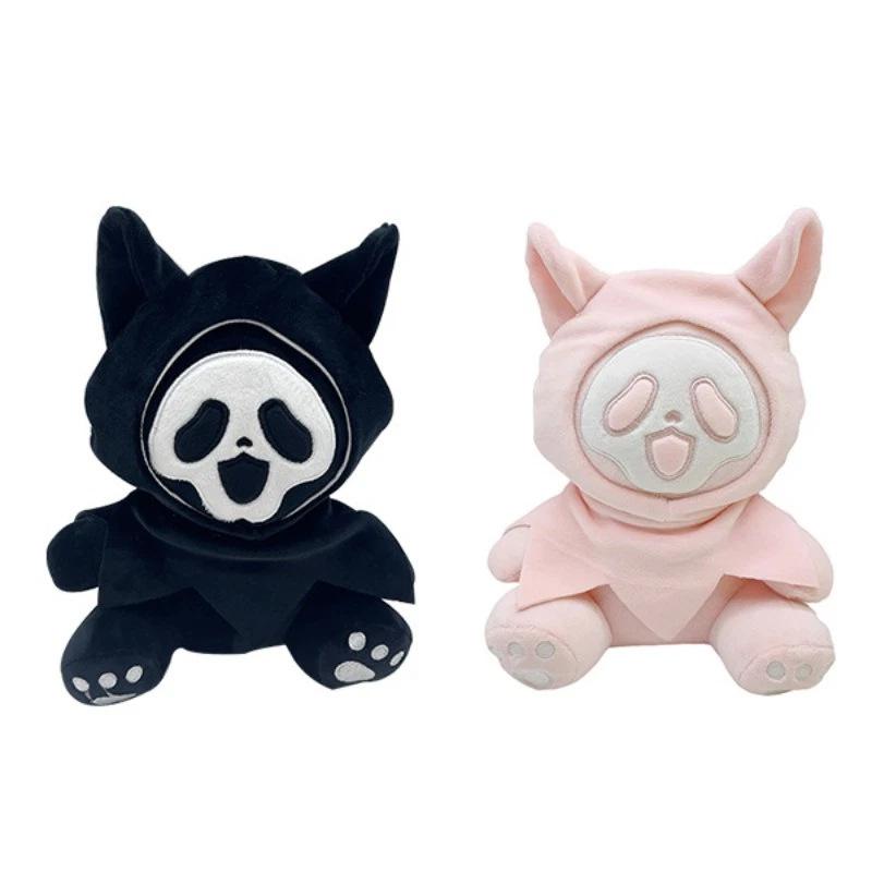 Scream 6 Plush Ghost Face Stuffed Plush Soft Stuffed Horror Killer Plushie Doll Black Robe White Mask Collectible Gift For Fans