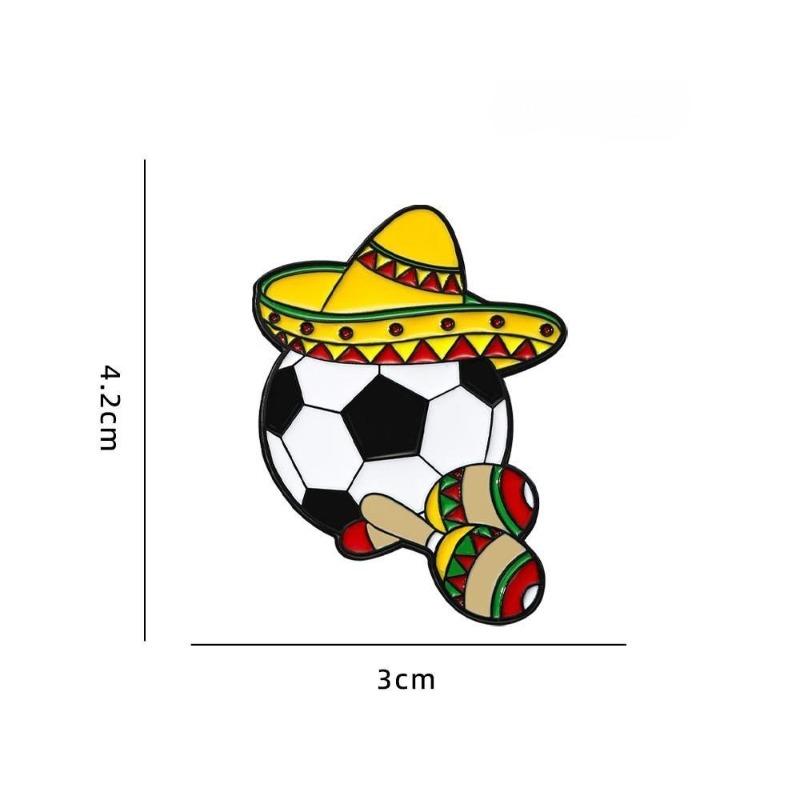 1Pc Cartoon Basketball Football Badminton Metal Badge Student Backpack Hat Denim Coat DIY Deco Lapel Pins Boy Couple Brooch