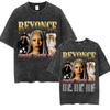 Vintage Tvättade Beyonc Cowboy Carter Världsturné T-shirts Herr Dam Mode Hip Hop Punk T-shirts Vardagliga Högkvalitativa T-shirts Yk
