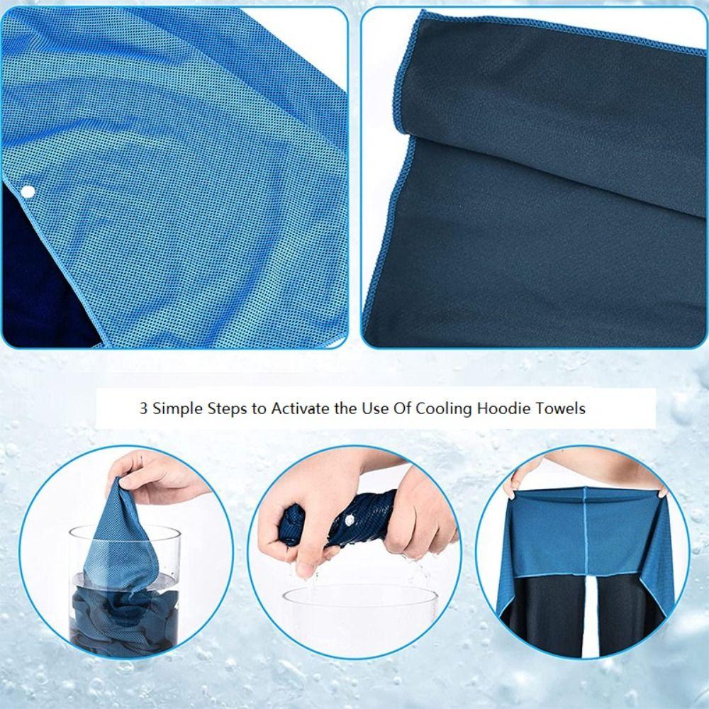 Super Absorbent Hoodie Cooling Towel Sports Towel Gym Travel Camping Swimming Yoga Sports
