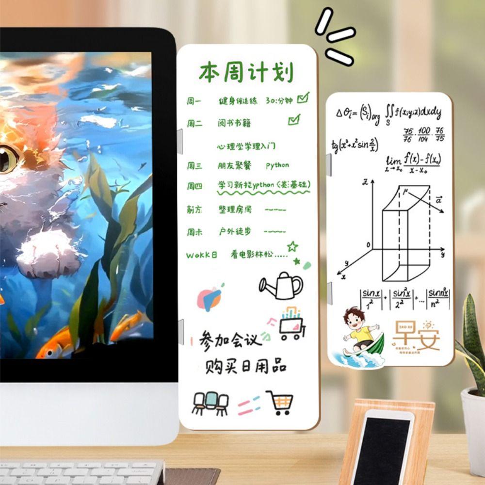 Rewritable Message Memo Board Daily Reminder Magnetic Desktop Notepad Computer Screen Side Using Magnetic Whiteboard