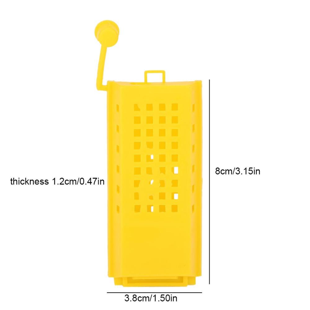 10Pcs Plastic Queen Bee Cage Durable Lightweight Queen Catcher Cage Yellow Portable Plastic Queen Cage Queen Introduction