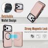 WEFOR Magnetic 2-in-1 Detachable Wallet Case for iPhone 17 16 15 14 13 12 Pro Max, RFID Card Holder, Flip Kickstand Women Men