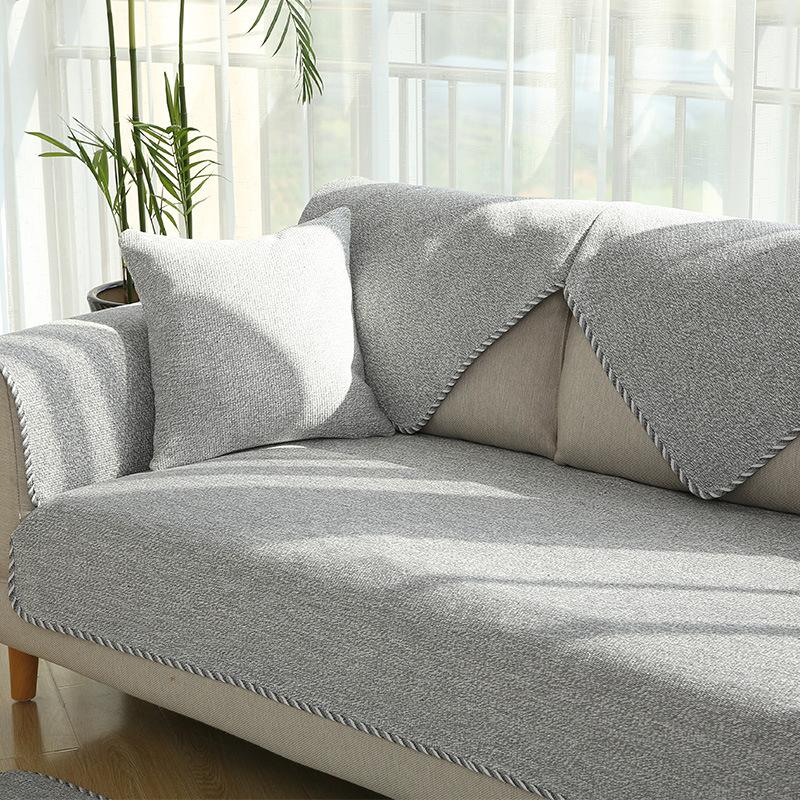 

French Sofa Cover Non-Slip Universal Set 3 Seats 1 Imperial Concubine Cushion Thick Modern Simple Four Seasons 70*70