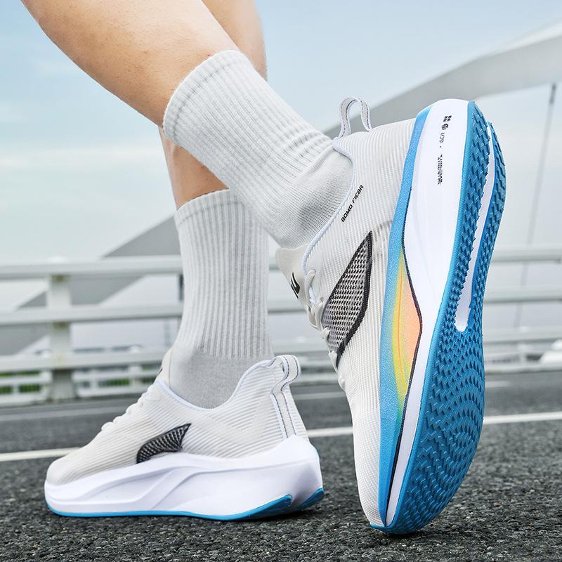 

Summer men s shoes comfortable breathable mesh shoes men s carbon platesoft solerunning shoes men s professional marathon shock absorption lightweight 44