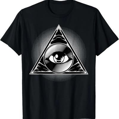 All Seeing Eye Pyramid Mystic Blackcraft Occult Dark Magic T-Shirt