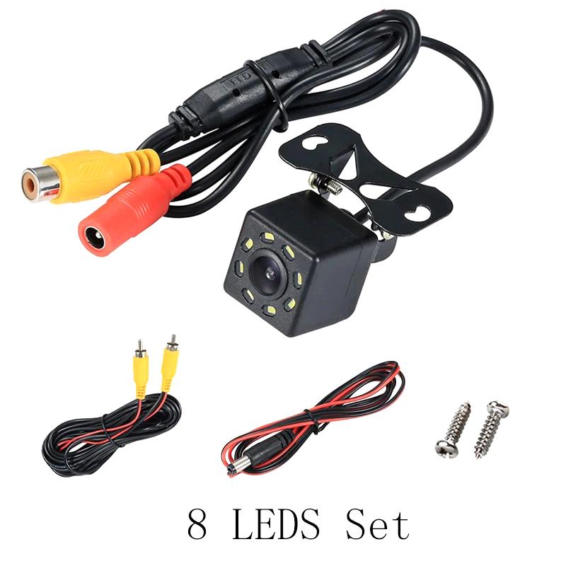 Wide Angle Car Rearview Camera Rear View Video Vehicle Camera Backup Reverse Camera 4/8/12 LED Night Vision Parking Camera