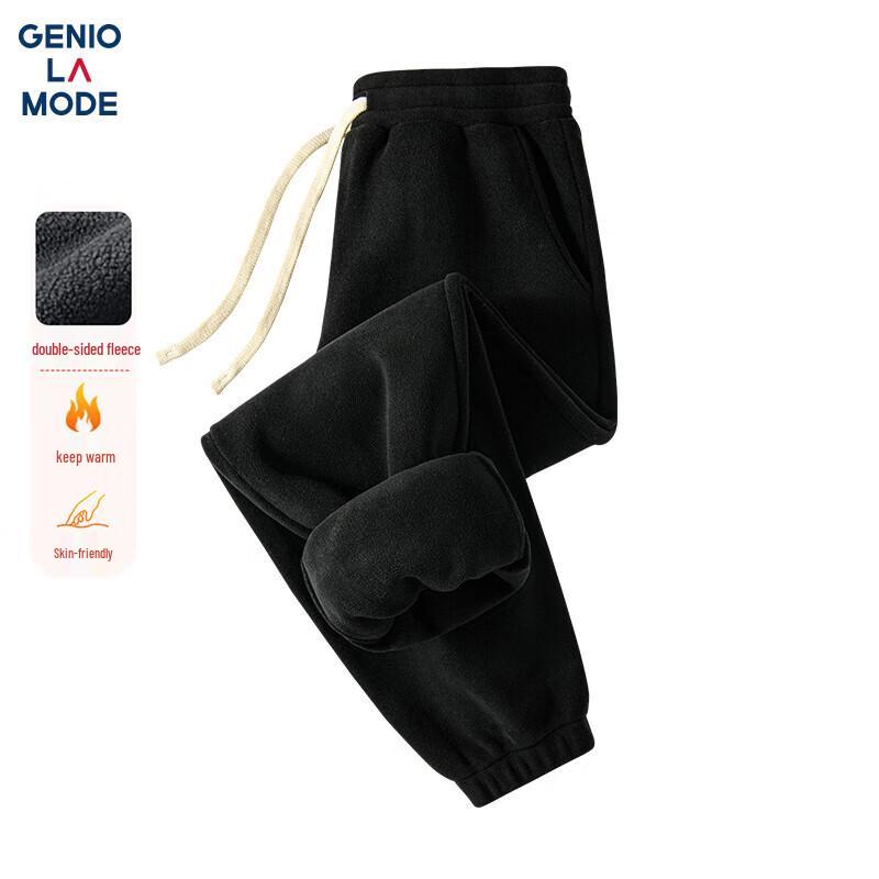 GENIOLAMODE Men's Fleece-Lined Winter Jogger Pants